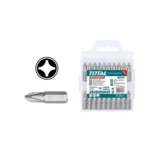 Total Tools Total Screw Driver Bit Set PH2 25mm, Magnetic, S2 Nickel Plated 20pcs Set TAC16PH213