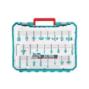 Total Tools Total Router Bits 6mm 24pcs Set TACSR12406