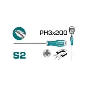 Total Tools Total Phillips Screw Driver PH3 x 200mm THT26PH3200