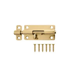 Total Tools Total Steel Tower Bolt 3" 1.2/φ7.4mm for Horizontal & Vertical Positions, Includes 6pcs Fasteners THTB103