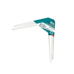 Total Tools Total Shelf Bracket 2pcs Set 5x6" with 6 Attachment Points, 12 Mounting Screws, White TSB10506