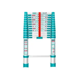 Total Tools Total Telescopic Ladder with 12 Steps, Aluminium Body, Easy Carry THLAD08121