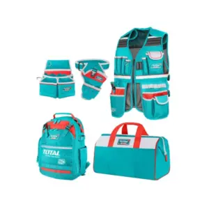 Total Tools Total 5pcs Tools Bag Set with Tool Backpack, Bag, Pouch, Vest & Drill Holster TOS23090