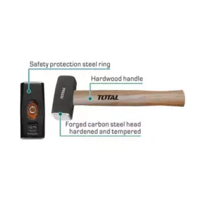 Total Tools Total Stoning Hammer 1500g Hardwood Handle THTW721500