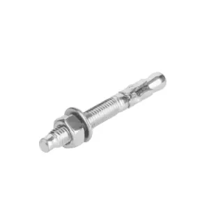Total Tools Total Galvanized Wedge Anchor 1/2"x3-3/4" Carbon Steel, Zinc Plated Finish THWWA213341 (Pack of 50pcs)