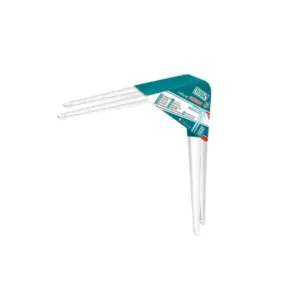 Total Tools Total Shelf Bracket 2pcs Set 4x5" with 6 Attachment Points, 12 Mounting Screws, White TSB10405