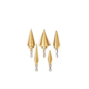 Total Tools Total Step Drill Bit Set 1/4" Hex Shank TACSD2051 (Pack of 5pcs)