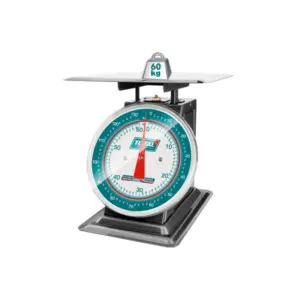 Total Tools Total Analogue Spring Scale for Kitchen Max Weight 60Kg with Stainless Steel Bowl 305mm, 200g Graduation TESA5601