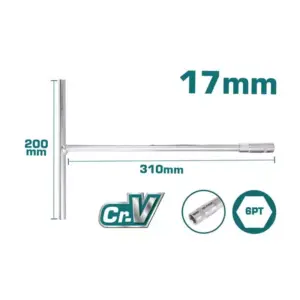 Total Tools Total Socket Wrench T-Handle 17mm THTSW1706