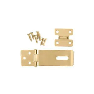 Total Tools Total Galvanized Steel Hasp and Staple 1.5" 20x1.1mm, Includes 7pcs Fasteners THSS1015