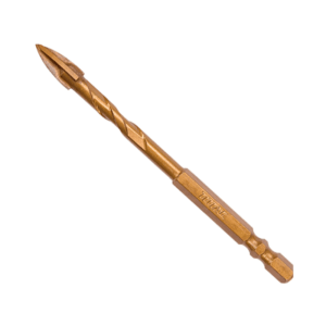 Total Tools Total Drill Bit for Glass & Tile Cross Tool Head 8 x 85mm Titanium Plated TACG200812