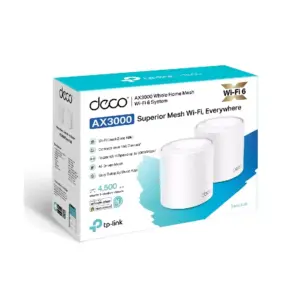 TP-Link AX3000 Whole Home Mesh WiFi System with WiFi 6, Dual Band, 3x Gigabit Ports, Deco X50(2-pack)
