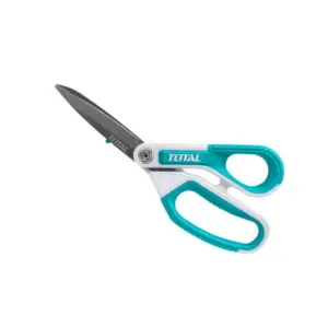 Total Tools Total Rubber Grip Long Blade Scissor 210mm 8" with Unique Design Handle, Titanium Plated Stainless Steel Blade THSCRS812108