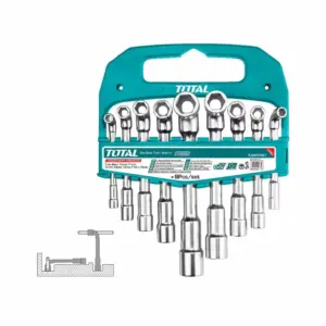 Total Tools Total Socket Wrench L-Angled 9pcs Set TLASWT0901