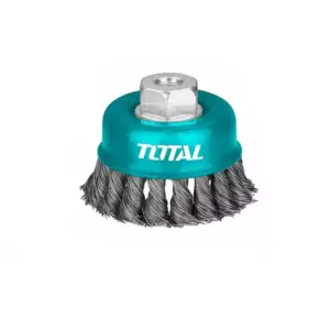 Total Tools Total Wire Cup Brush with Nut 100mm Twisted Hard Silver TAC32041