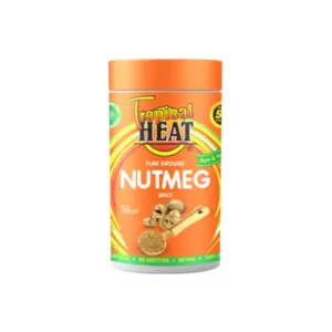 Tropical Heat Nutmeg Ground 100g, Antioxidant Activity, Antimicrobial Activity, Anti-inflammatory and Analgesic Activity (Pack of 6)