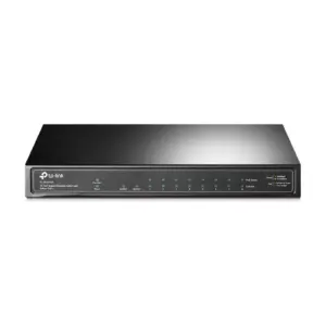 TP-Link Desktop Switch 10-Port Gigabit with 8-Port PoE+, 9 10/100/1000Mbps, Green Ethernet Technology, Network Hub, Plug & Play, Fanless Metal Design, TL-SG1210P