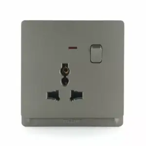 Tronic Estia Universal Switch Socket Single 13A Neon Ivory TD 5113-UN-IV