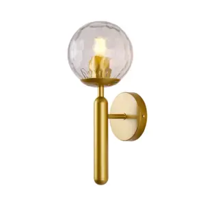 Tronic Estia Wall Light 1xE27 Gold Decorative Indoor Lighting PL 1157-01-GO