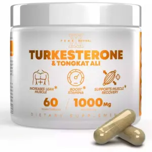 Faith Peak Revival-X Turkesterone & Tongkat Ali 1000mg Supplement - 500mg Ajuga Turkestanica Per Serving Increase Stamina, Lean Muscle Growth & Recovery (60 Capsules)