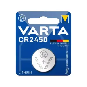 Varta Lithium Coin Cell Battery CR2450 3V 4008496270972