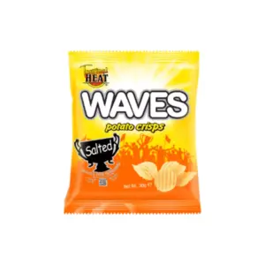 Tropical Heat Waves Crisps Salted 125g, High Quality, Super Taste, Perfect Balance of Crunch and Robust Flavour (Pack of 12Pcs)