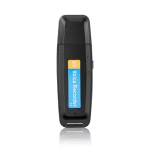 Faith U Disk Audio Voice Recorder - Portable Dictaphone with TF Card and USB, Flash Drive for Long Distance Audio Recording and MP3 Playback