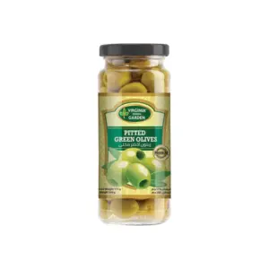 Virginia Green Garden Pitted Green Olives 340g (Pack of 12pcs)