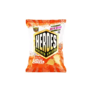 Tropical Heat Heroes Chilli Cheese 40g, High Quality, Super Taste, Perfect Balance of Crunch and Robust Flavour (Pack of 36)