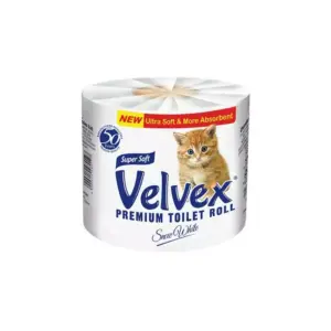 Velvex Premium Toilet Tissue Rolls (Pack of 50Pcs)