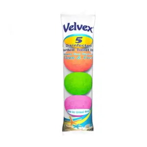 Velvex Disinfectant Scented Toilet Balls Coloured (Pack of 12Pcs)