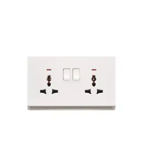 Tronic Estia Universal Twin Socket Switch 13 Amps Neon Ivory TD 5213-UN-IV