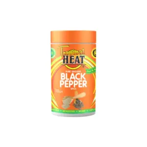 Tropical Heat Black Pepper Ground 100g, Gluten Free, Trans & Cholesterol Free, Low in Sodium, No Artificial Additives (Pack of 6)