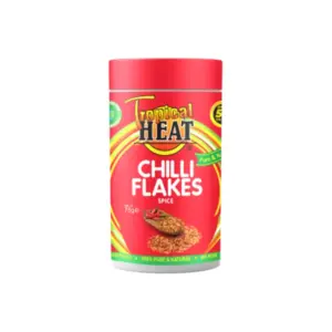 Tropical Heat Chilli Flakes 75g, Vitamins A and C, Antioxidant Content, Carotenoids for Insulin Regulation (Pack of 6)
