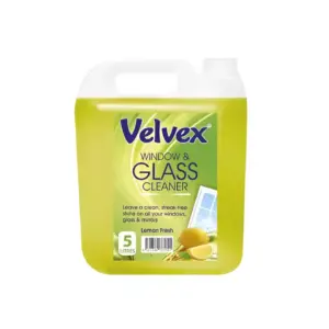 Velvex Window Cleaner, Lemon Fresh, Refill Bottle, 5L