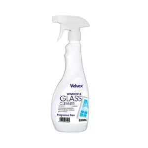 Velvex Window Cleaner, Fragrance Free, 530ml, Pack of 6 Pcs