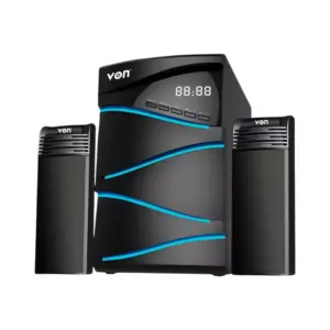 Von Subwoofer 2.1CH, 100W RMS, Bluetooth, Bass Extreme, USB/SD/FM – Black, VES1002FS