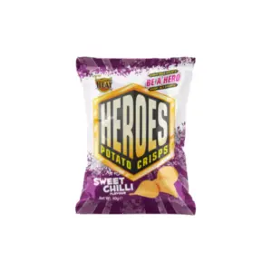 Tropical Heat Heroes Sweet Chilli 110g, High Quality, Super Taste, Perfect Balance of Crunch and Robust Flavour (Pack of 12)