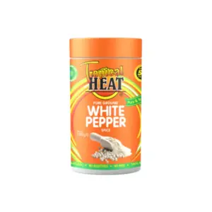 Tropical Heat White Pepper Ground 100g, Soothes Digestion, Rich in Antioxidants, Anti-Inflammatory Properties, Anti flatulent Properties (Pack of 6)