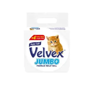 Velvex Premium Tissue Jumbo Small Core 200m Pack of 12