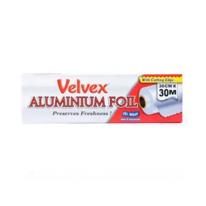 Velvex Aluminium Catering Foil 30cm x 30m Single Roll