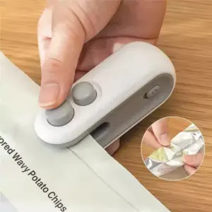 Faith USB Rechargeable Mini Vacuum Sealing Machine - Portable Smart Kitchen Tool for Food Preservation, Ideal Plastic Bag Sealer for Modern Outdoor Use.
