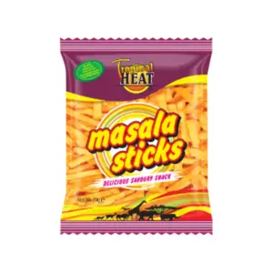 Tropical Heat Potato Masala Sticks 70g, High Quality, Super Taste, Perfect Balance of Crunch and Robust Flavour (Pack of 12)