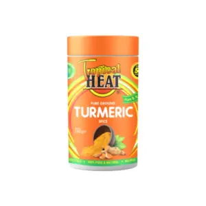 Tropical Heat Turmeric Ground 100g, Boosts Metabolism, Rich in Antioxidants, Anti-Inflammatory Properties (Pack of 6)