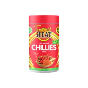 Tropical Heat Chillies Ground 100g, Vitamins A and C, Antioxidant Wealth, Carotenoids and Insulin Regulation, No Artificial Additives (Pack of 6)