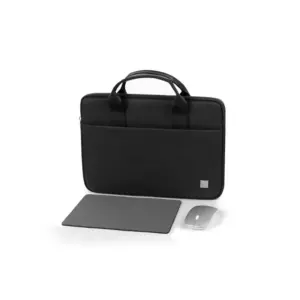 WiWU Genius Combo Set, 14", Laptop 3 In 1 Sets, Laptop Bags & Mouse, Black, WG-14-CB-BK