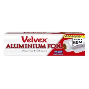 Velvex Aluminium Catering Foil 30cm x 60m Single Roll