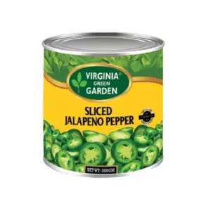 Virginia Green Garden Sliced Jalapeno Pepper 3000g (Pack of 6pcs)