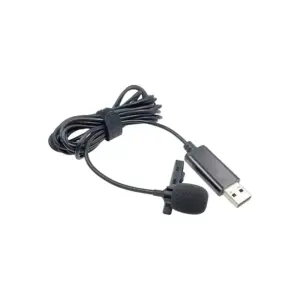 Faith Portable Lavalier Microphone USB Hands-Free Cord Line Omnidirectional Microphone for Computer Laptop Professional Lavalier Lapel Microphone Omnidirectional