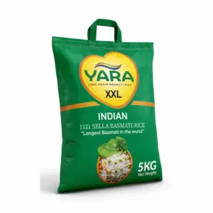 Generic Yara Basmati Rice 5KG 1121 Sella XXL Long Grain – Premium Golden Parboiled Pack of 8